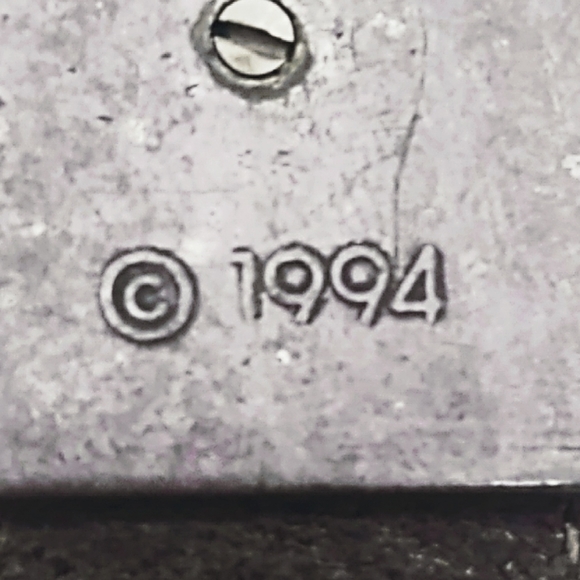 Vintage Onyx Brown Leather Belt with Western Silver Buckle, Loop & Tip- Size 30 - Picture 11 of 11